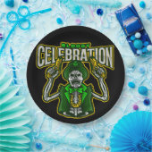 Bloody Celebration Skeleton Leprechaun Paper Bord (Feest)