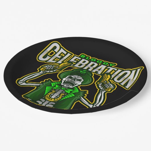 Bloody Celebration Skeleton Leprechaun Paper Bord (Gekanteld)