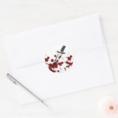 Bloody Dagger Ronde Sticker (Envelop)