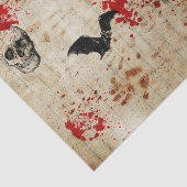 Bloody Decoupage Skull Skeleton Tissuepapier (Detail)