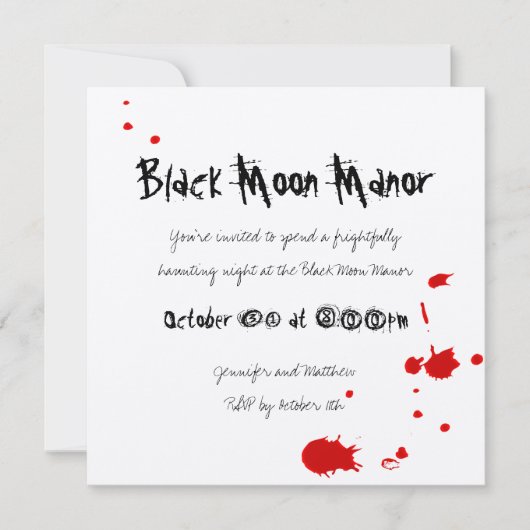 Bloody Devil Halloween Invitation on Cream Kaart (Voorkant)