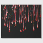 Bloody Drips Halloween Decorating Cadeaupapier (Vlak)