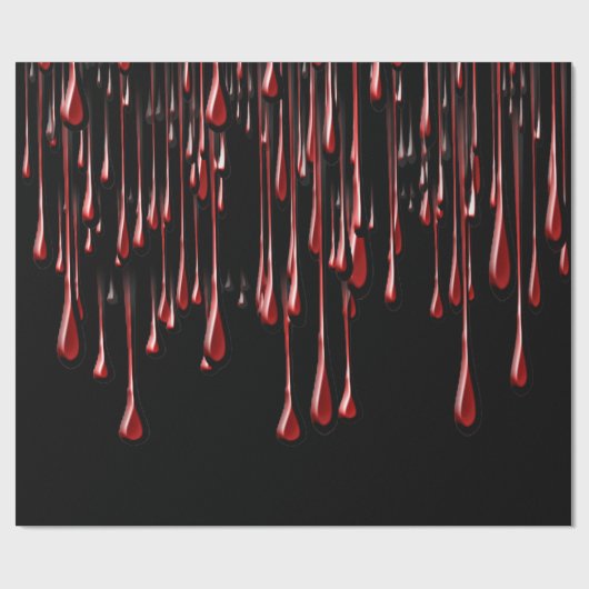 Bloody Drips Halloween Decorating Cadeaupapier (Vlak)