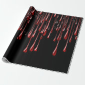 Bloody Drips Halloween Decorating Cadeaupapier (Uitgerold)