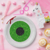 Bloody Eyeball Glitter Papieren Bordje (Feest)