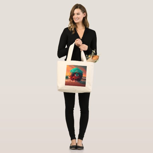 Bloody Eyes Grote Tote Bag (Voorkant (model))