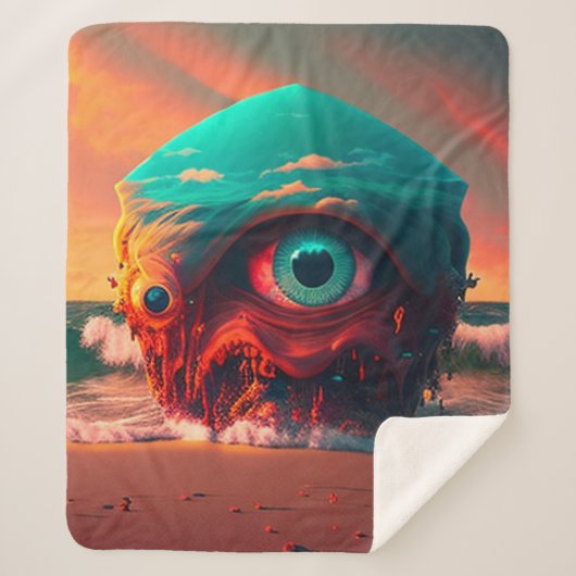 Bloody Eyes Sherpa Deken (Voorkant)