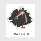 Bloody Fangs Halloween Sticker (Vel)