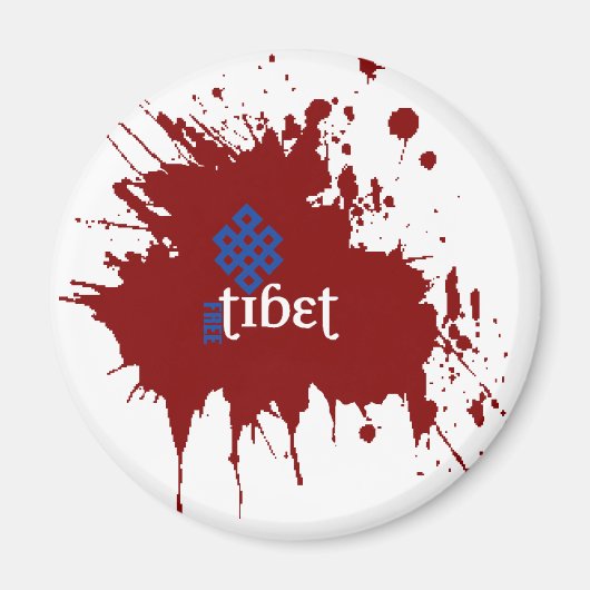 Bloody free Tibet Magneet (Voorkant)