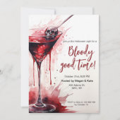 Bloody goede tijd Halloween cocktails feest Kaart (Voorkant)
