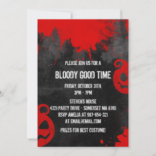 Bloody Good Time Creepy Halloween Party Kaart
