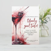 Bloody Good Time Halloween Feestcocktails Kaart (Staand voorkant)