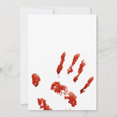 Bloody Good Time Halloween-uitnodiging, Bloederige Kaart (Achterkant)