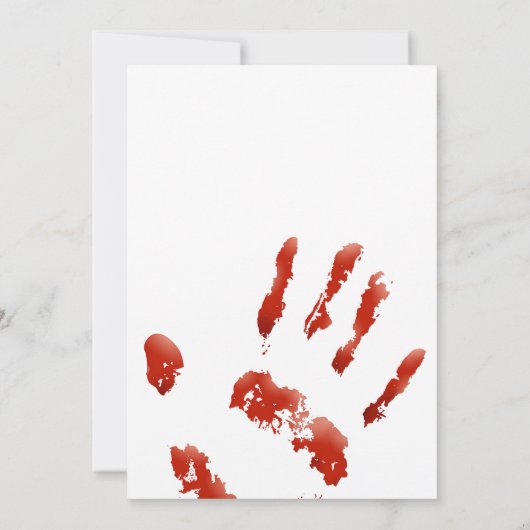 Bloody Good Time Halloween-uitnodiging, Bloederige Kaart (Achterkant)