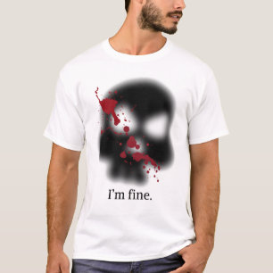 Bloody griezelig "Ik ben oké" T-shirt. T-shirt