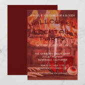 Bloody Halloween Cocktailparty Kaart (Voorkant / Achterkant)