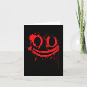 Bloody Halloween Costuum I Blood Splatter Smile Kaart