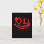 Bloody Halloween Costuum I Blood Splatter Smile Kaart (Gele Bloem)