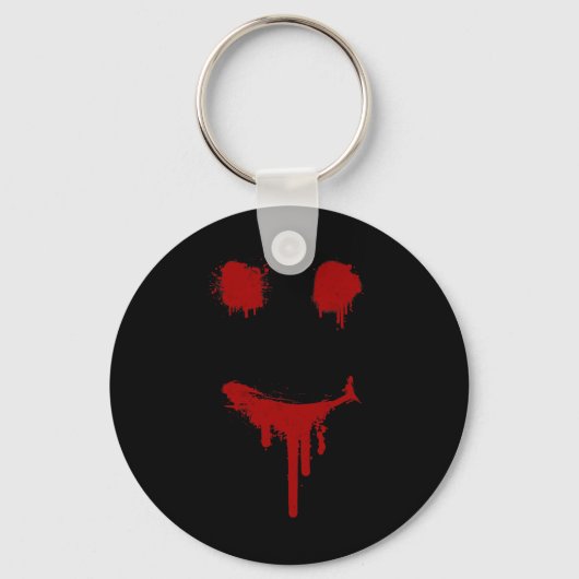 Bloody Halloween Costuum I Blood Splatter Smile Sleutelhanger (Voorkant)
