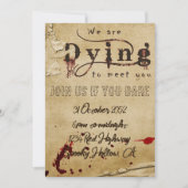 Bloody Halloween Invitation Kaart (Voorkant)