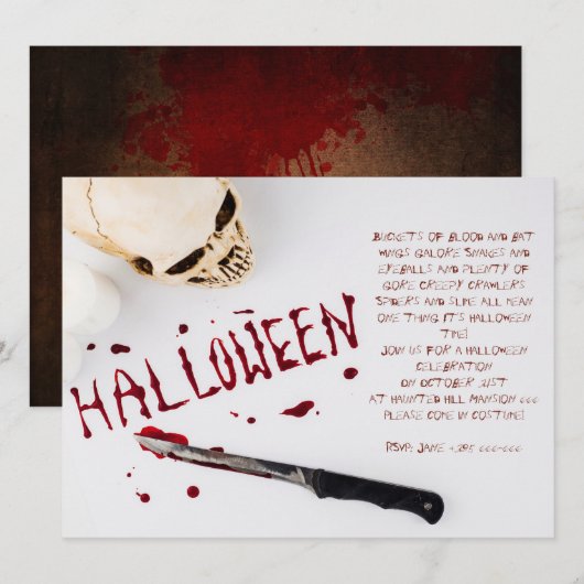 Bloody Halloween Party (Voorkant / Achterkant)