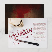 Bloody Halloween Party Briefkaart (Voorkant / Achterkant)