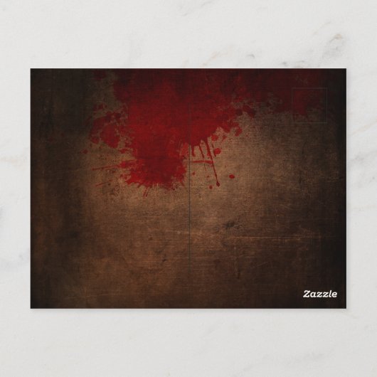 Bloody Halloween Party Briefkaart (Achterkant)