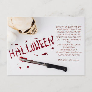 Bloody Halloween Party Briefkaart