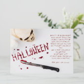 Bloody Halloween Party Kaart (Staand voorkant)