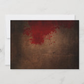 Bloody Halloween Party Kaart (Achterkant)