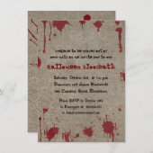 Bloody Halloween Party Kaart (Voorkant / Achterkant)