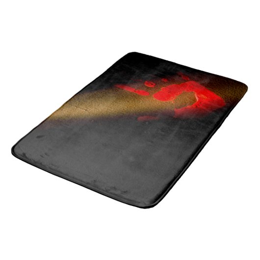 Bloody Hand Print Badmat (Gekanteld)