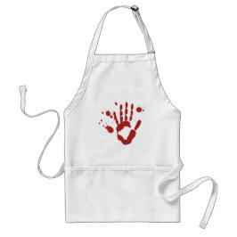 Bloody Hand Print Bloed Spatter Halloween Slager Standaard Schort