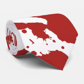 Bloody Hand Print Bloed Spatter Splatter Halloween Stropdas (Opgerold)