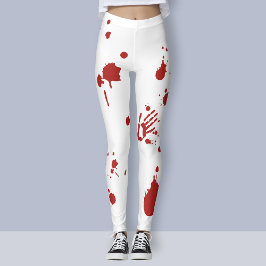 Bloody Hand Print Bloed Splatter Halloween Kostuum Leggings