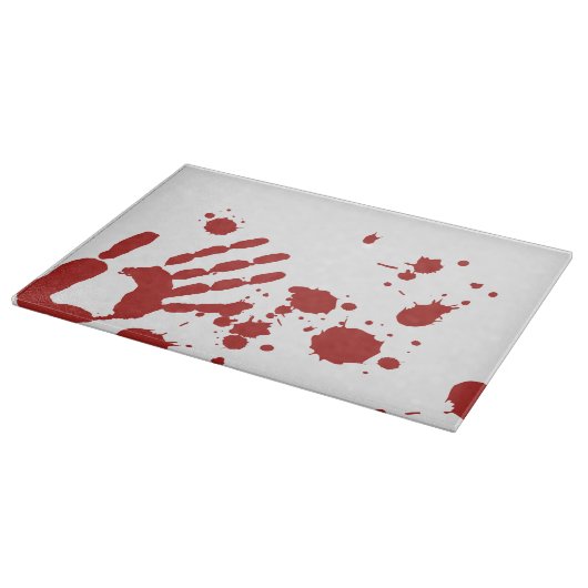 Bloody Hand Print Bloed Splatter Halloween Props Snijplank (Hoek)
