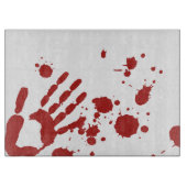 Bloody Hand Print Bloed Splatter Halloween Props Snijplank (Voorkant)