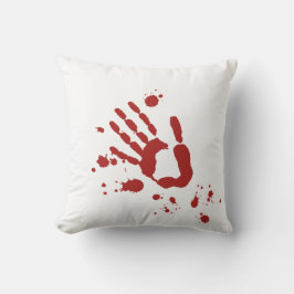 Bloody Hand Print Blood Spatter Halloween Props Kussen