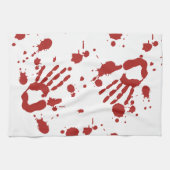 Bloody Hand Print Blood Spatter Halloween Props Theedoek (Horizontaal)