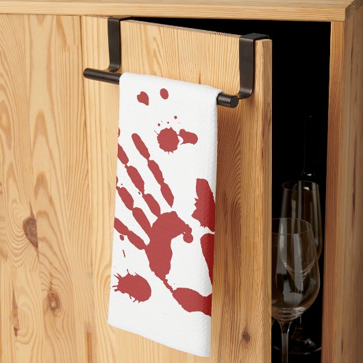 Bloody Hand Print Blood Spatter Halloween Props Theedoek