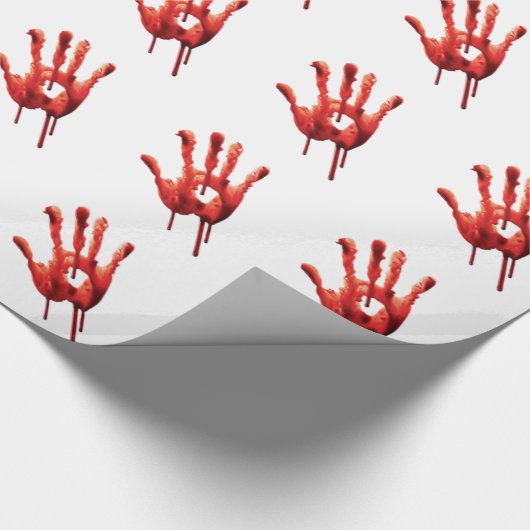 Bloody Hand Print Cadeaupapier (Hoek)