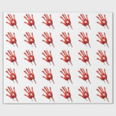 Bloody Hand Print Cadeaupapier (Vlak)