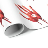 Bloody Hand Print Cadeaupapier (Rol Hoek)