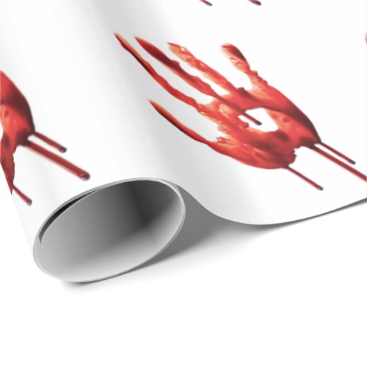 Bloody Hand Print Cadeaupapier (Rol Hoek)