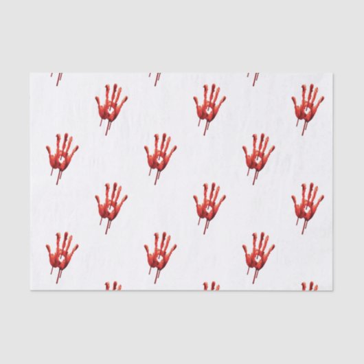 Bloody Hand Print Tissuepapier (Voorkant)