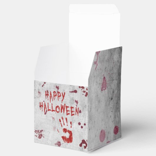 Bloody-handafdruk Halloween Bedankdoosjes (Geopend)