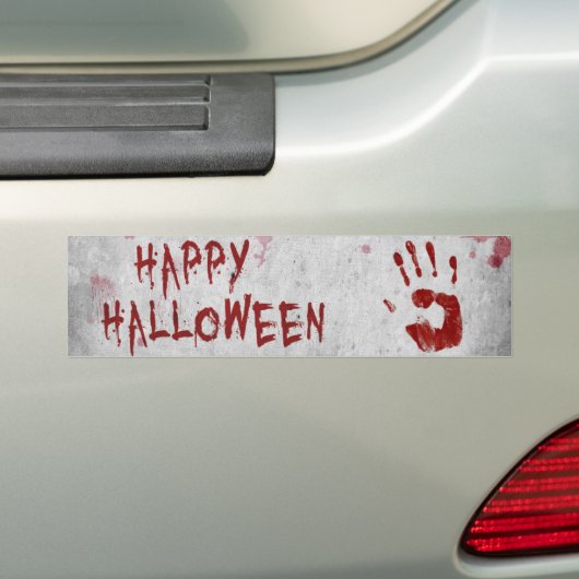 Bloody-handafdruk Halloween Bumpersticker (Op auto)