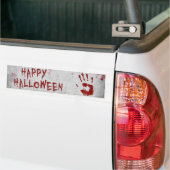 Bloody-handafdruk Halloween Bumpersticker (Op Truck)