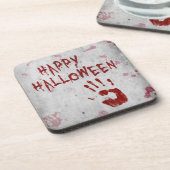 Bloody-handafdruk Halloween Drankjes Onderzetter (Linkerzijde)