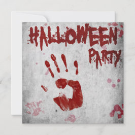 Bloody-handafdruk Halloween Kaart